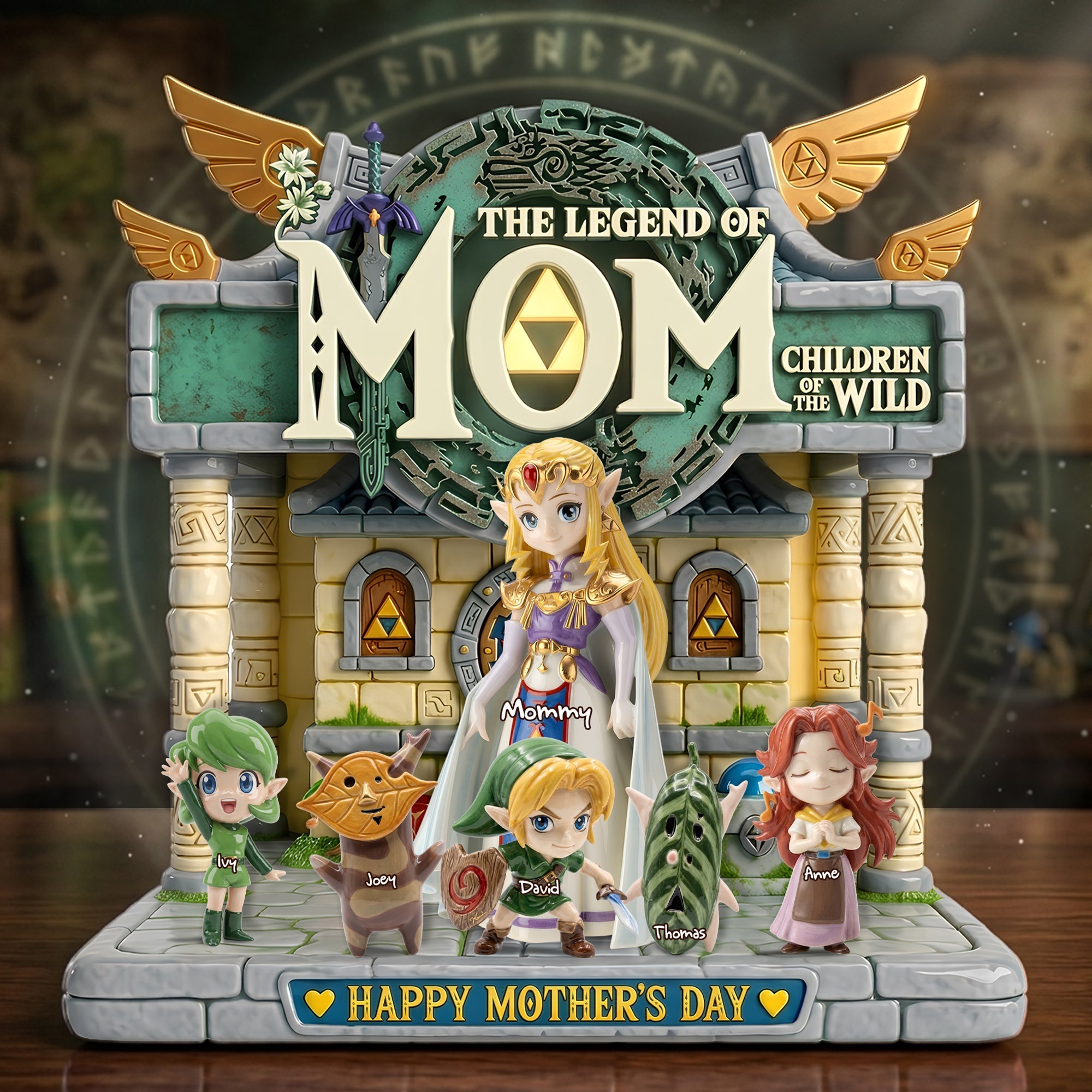 “Celebrate Her Legendary Journey!” - Legendary Adventure Mom Acrylic Plaque - Personalized Gift for Moms and Grandmas Shaped Plaques PopCulturePrints