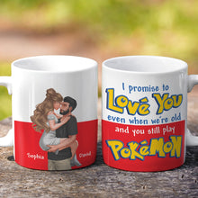 Load image into Gallery viewer, Personalized Couple Mug - I Promise To Love You Even When We&#39;re Old Coffee Mug PopCulturePrints
