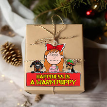 Load image into Gallery viewer, Custom Christmas Dog Lover Ornament – Happiness is a Warm Puppy
