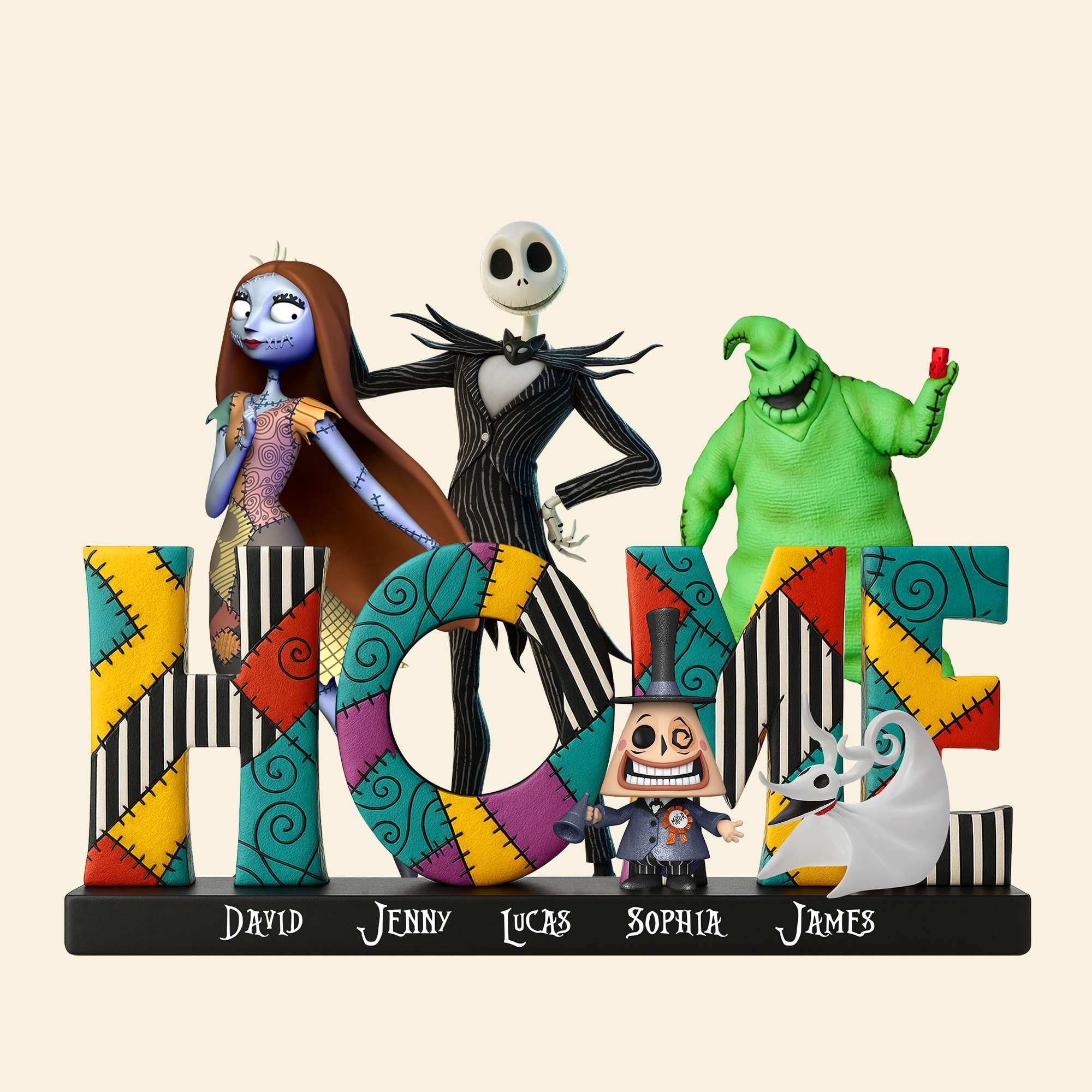 The Spooky Family Acrylic Plaque - A Personalized Gift for Halloween Lovers Shaped Plaques PopCulturePrints
