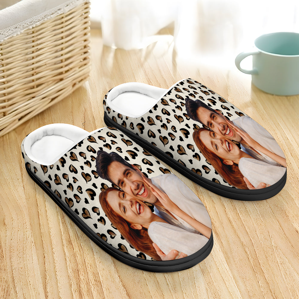 Personalized Smiling Couple Slippers | Unique Gifts for Couples Shoes PopCulturePrints