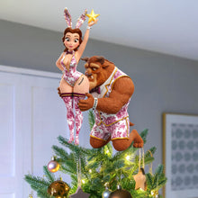 Load image into Gallery viewer, Naughty Couple Christmas Tree Topper - Fun and Personalized Holiday Decor Ornament PopCulturePrints

