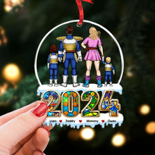 Load image into Gallery viewer, Personalized Family Superhero Acrylic Ornament for 2024 Ornament PopCulturePrints
