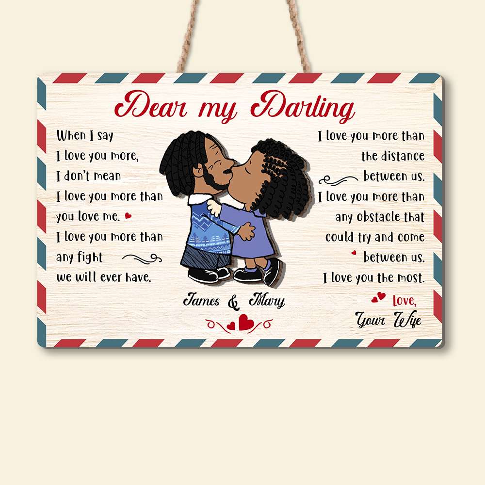 Romantic Personalized Couple Wood Sign - Perfect Gift for Lovers Wood Sign PopCulturePrints