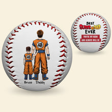 Load image into Gallery viewer, Best Super Dad Ever - Personalized Baseball Gift for Dad Baseball PopCulturePrints
