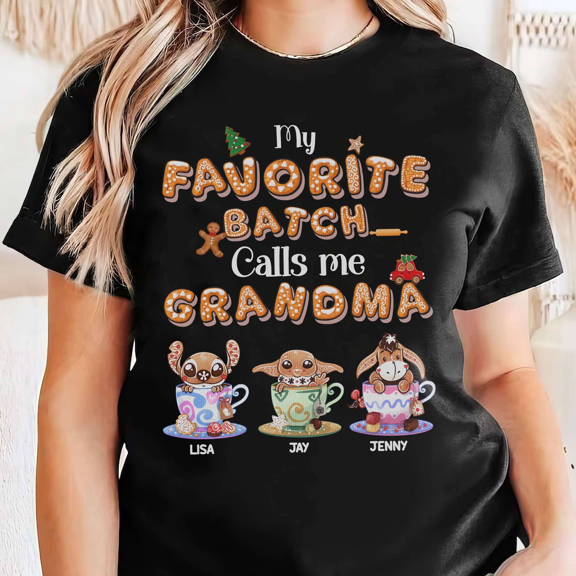 Personalized My Favorite Batch Grandma Shirt - Cute Character Design