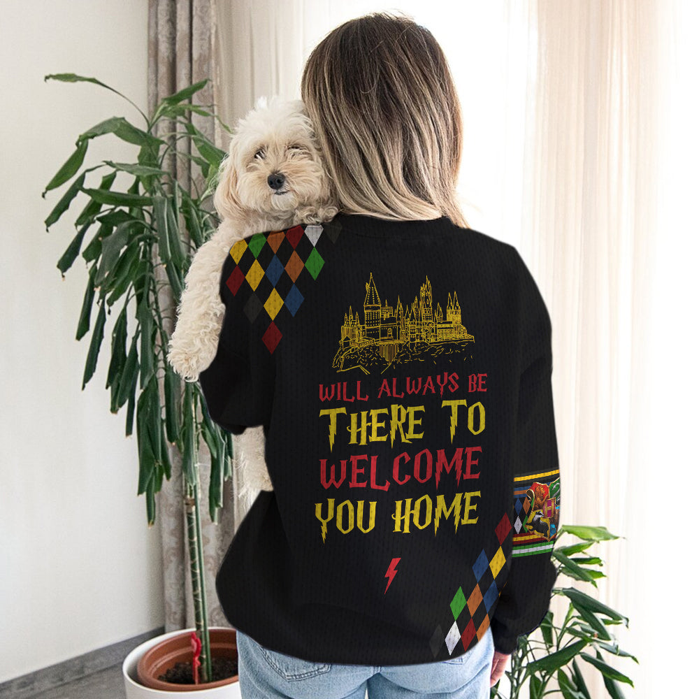 Personalized Gryffindor Ugly Christmas Sweater - Gift for Movie Fans & Book Lovers