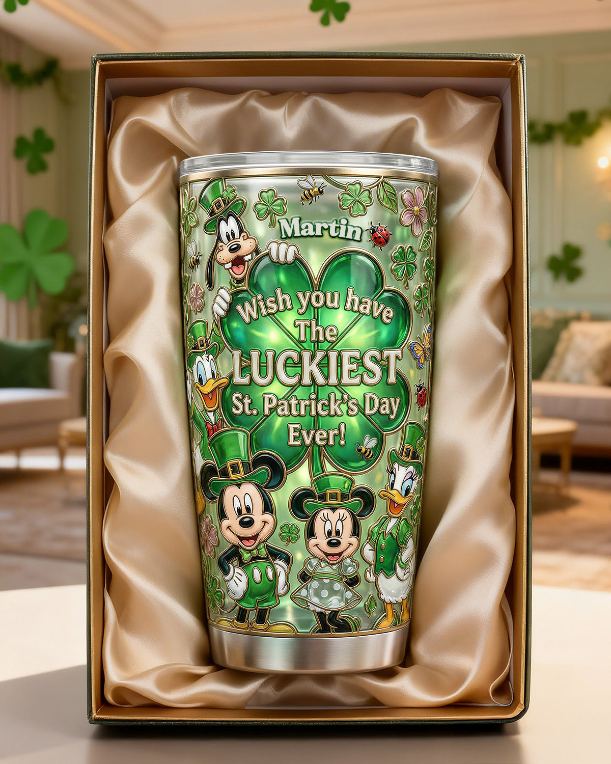 Wish You Have the LUCKIEST St. Patrick's Day Ever! - Lucky Clover Party Tumbler - Personalized Gift for Friends, Family, and Loved Ones Tumbler Cup PopCulturePrints