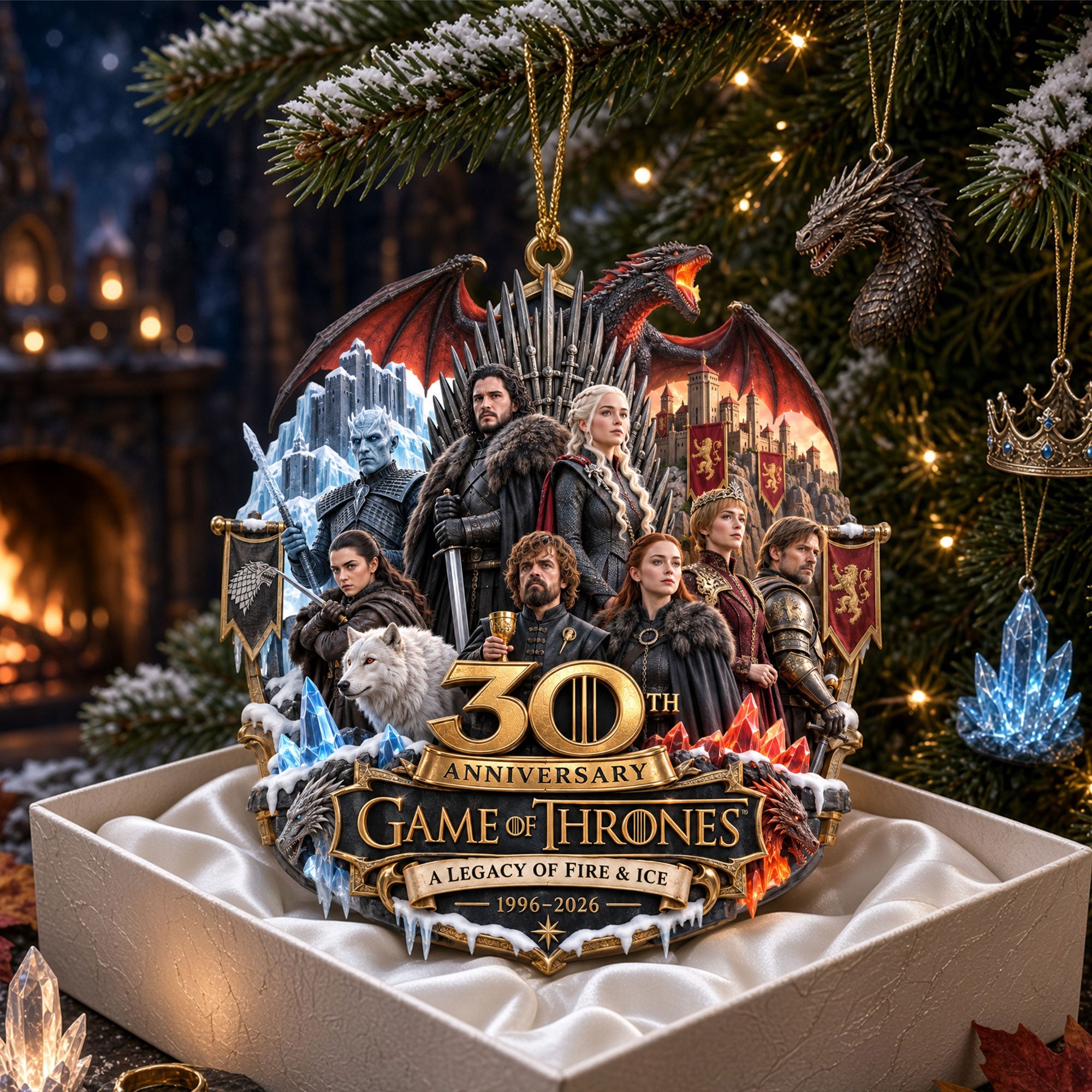 Celebrate 30 Years of Game of Thrones - Custom Christmas Ornament