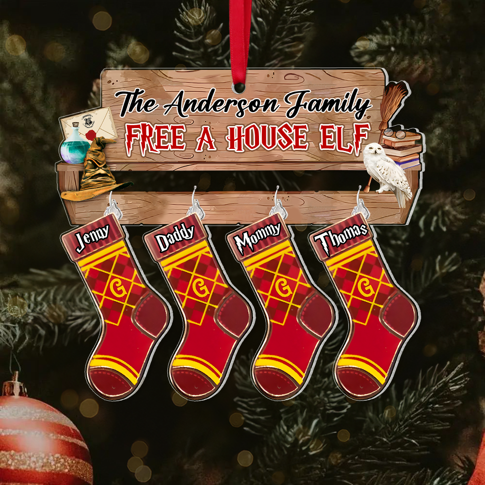 Custom Magic Family Christmas Ornaments - Personalized Stockings