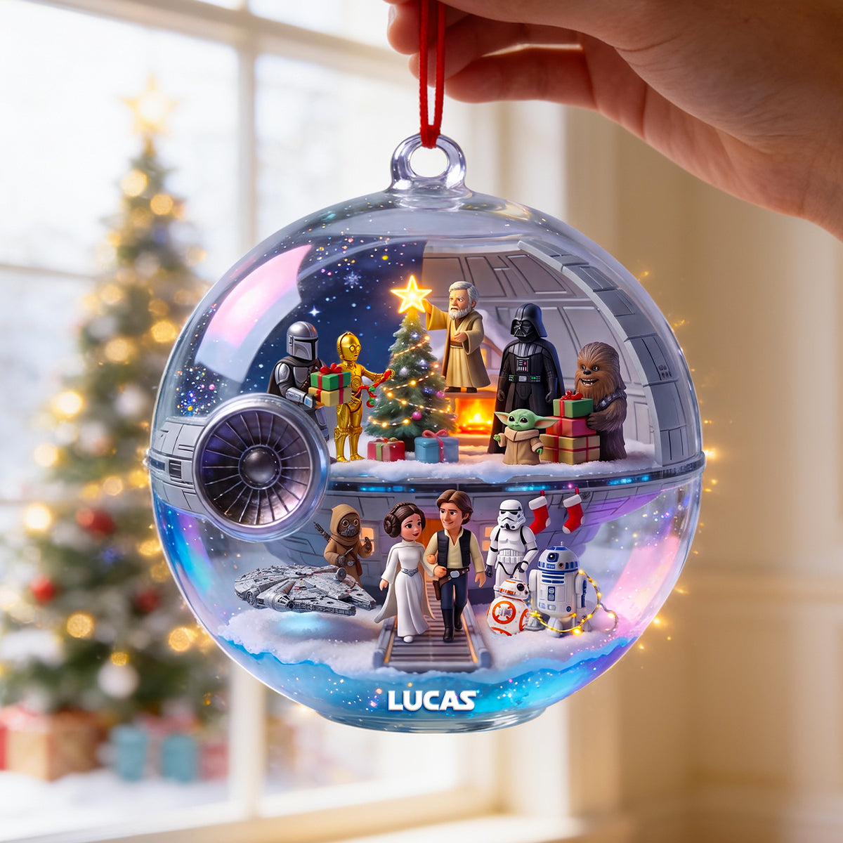 Celebrate Christmas with a Galaxy Far Away - Personalized Acrylic Ornament