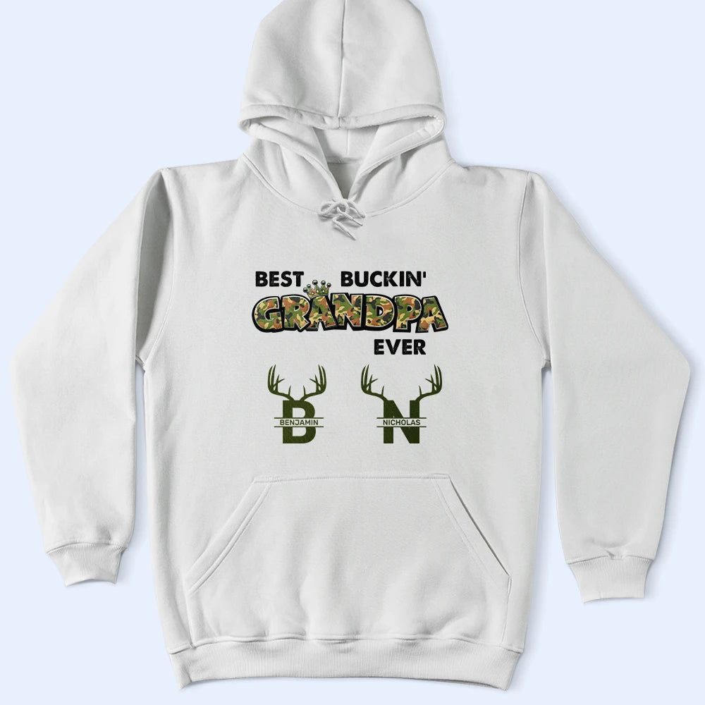 Best Buckin' Dad Ever - Personalized T-Shirt T-shirt PopCulturePrints