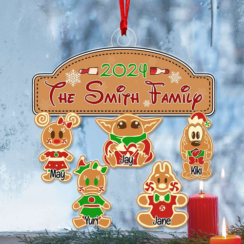 Personalized Family Christmas Acrylic Ornament - Custom Names & Designs Ornament PopCulturePrints