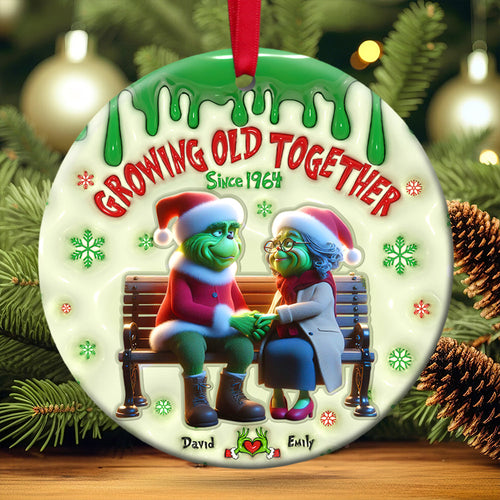 Personalized Couples Ornament - Growing Old Together | Valentine's Day Gifts Ornament PopCulturePrints