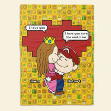 Load image into Gallery viewer, Personalized Mario Theme Couple Blanket Blanket PopCulturePrints
