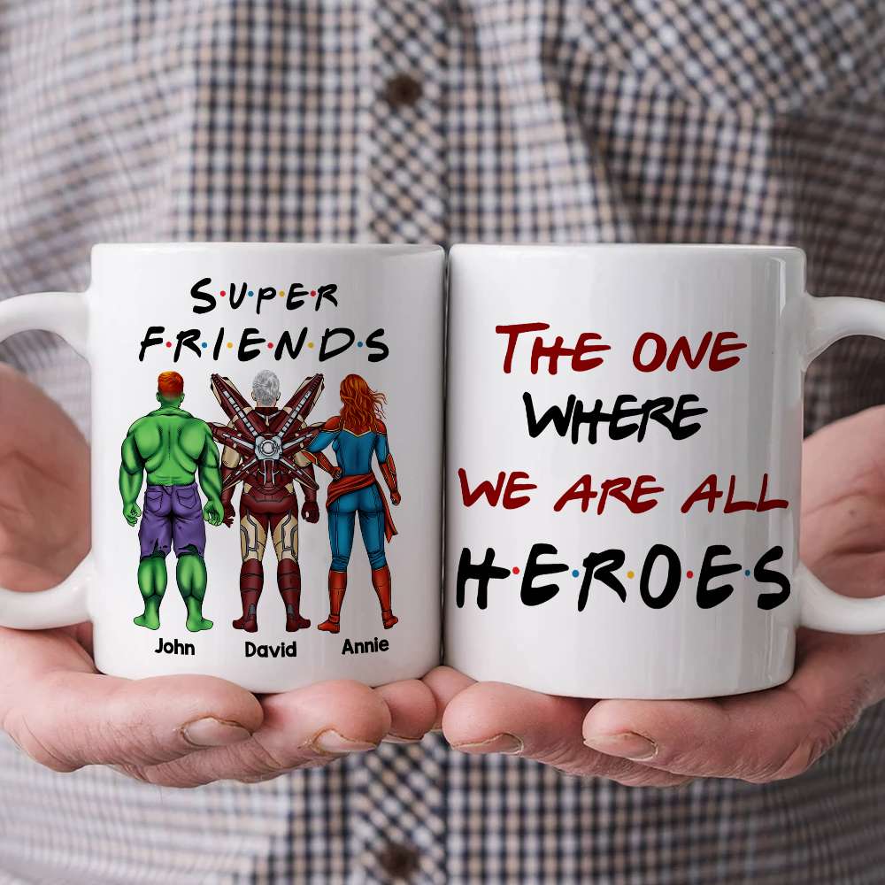 Super Friends Personalized Hero Mug Coffee Mug PopCulturePrints