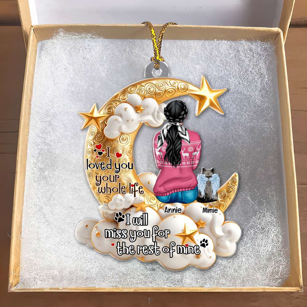 Personalized Cat Lover's Christmas Acrylic Ornament Ornament PopCulturePrints