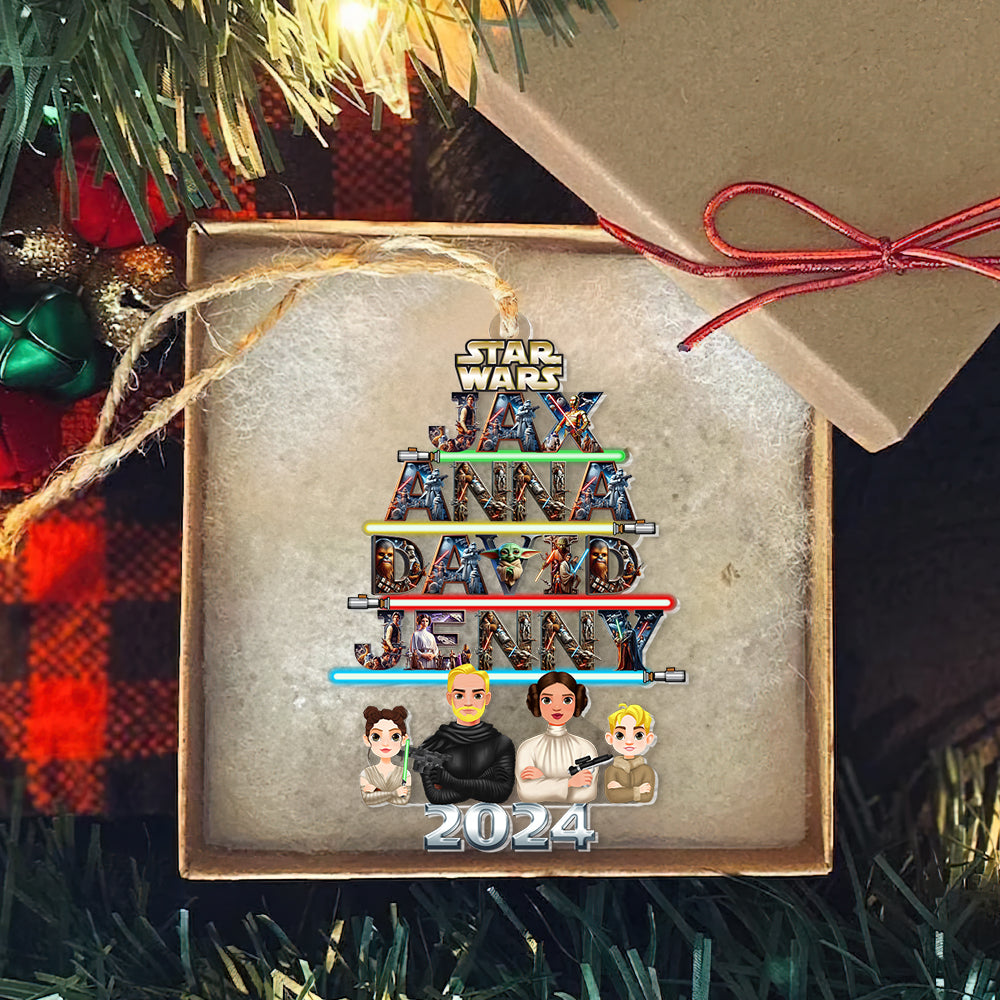 Personalized Star Wars Family Christmas Ornament 2024