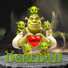 Load image into Gallery viewer, “Every Dad is a Hero” - Green Monster Plaque Personalized Gift for Father’s Day - Customizable Gift for Dad and Grandpa Shaped Plaques PopCulturePrints
