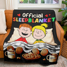 Load image into Gallery viewer, Personalized Sleep Blanket for Couples - Cozy Cartoon Design Blanket PopCulturePrints
