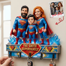 Load image into Gallery viewer, "Unleash the Power of Family - Fearless Guardians Acrylic Key Hanger, Personalized Photo Gift for All Occasions" Key Hanger PopCulturePrints
