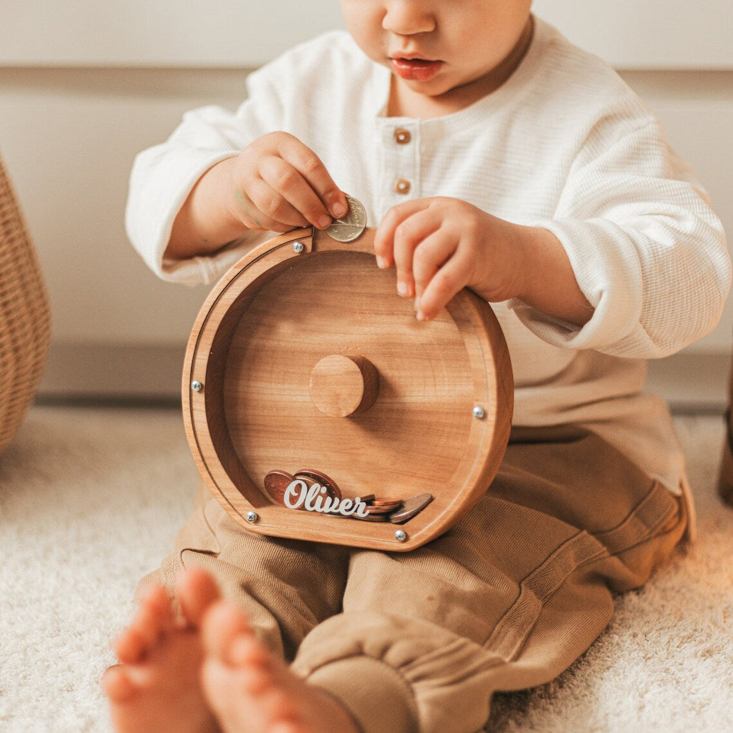 Personalized Wooden Letter Piggy Bank for Kids - Unique Gift Idea Wood Sign PopCulturePrints