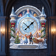 Load image into Gallery viewer, The Magic of Christmas is Better Together - Snowy Christmas Hanging Wall Clock | Personalized Gift for Family
