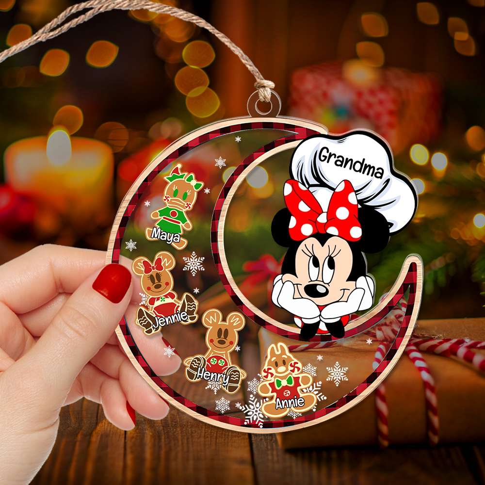 Personalized Christmas Ornament for Grandma - Minnie Mouse Design Ornament PopCulturePrints