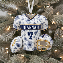 Load image into Gallery viewer, &quot;Celebrate the Season with a Touch of Personalization!&quot; - Personalized Christmas Festive Jersey Ornament - Unique Holiday Gift for Family, Friends, and Sports Lovers Ornament PopCulturePrints
