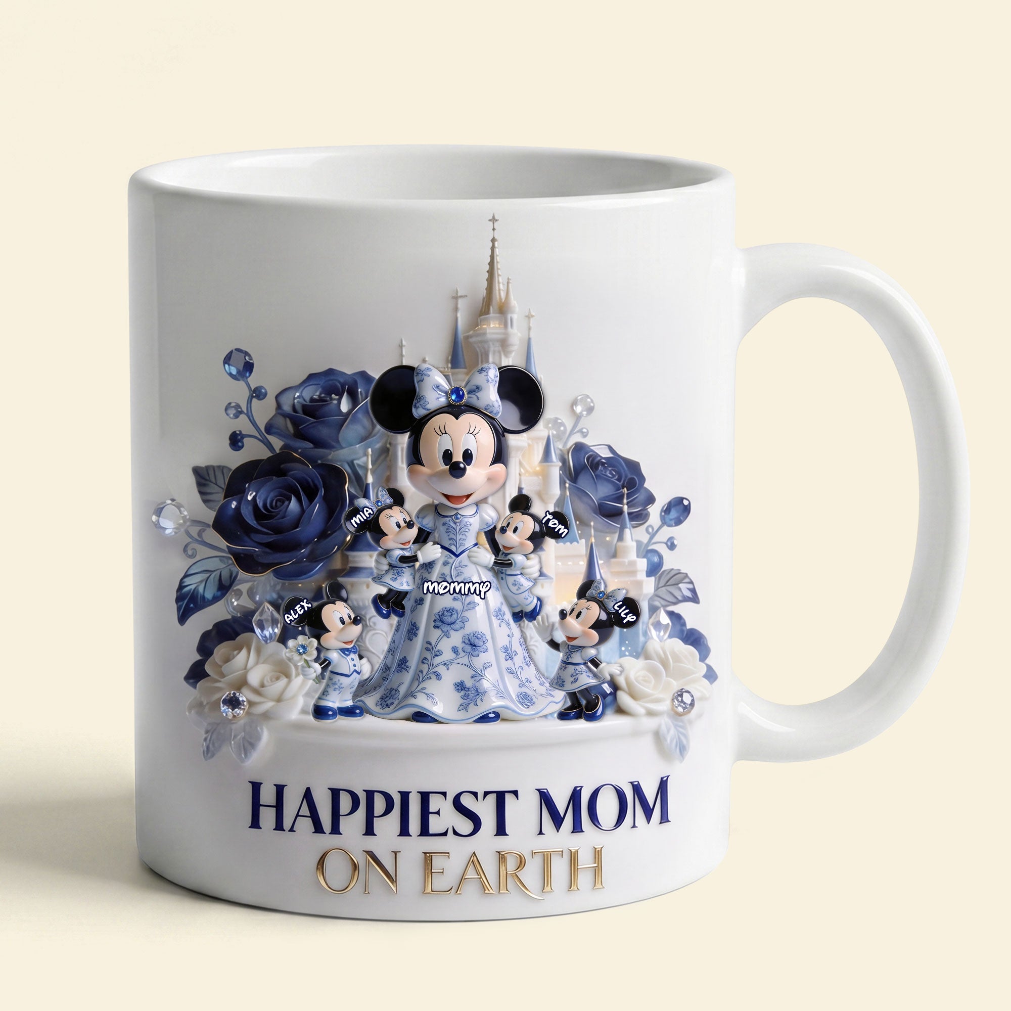 Happiest Mom on Earth - Personalized Fairytale Coffee Mug Coffee Mug PopCulturePrints