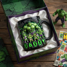 Load image into Gallery viewer, “The Incredible Daddy” - Personalized Power Dad Magic Coffee Mug - Perfect Gift for Dad, Grandpa, and Kids Coffee Mug PopCulturePrints
