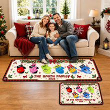 Load image into Gallery viewer, Christmas Glove Family Runner Rug - Personalized Gifts For Family Runner Rug 02NADT260826 Doormat PopCulturePrints
