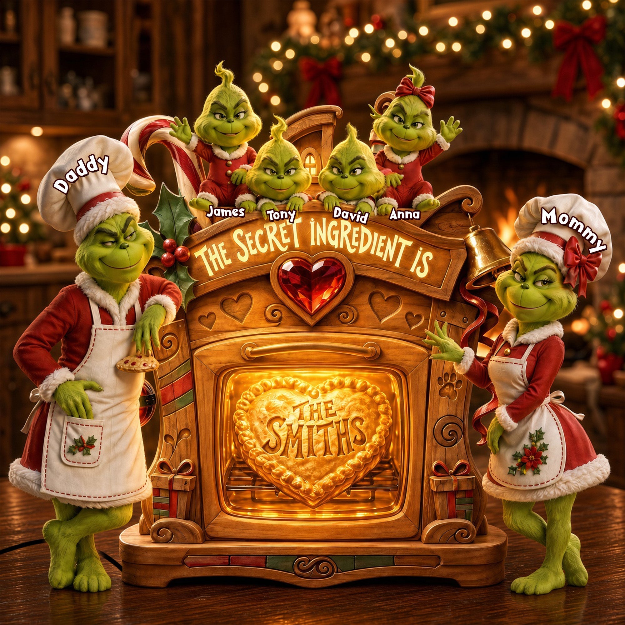 The Secret Ingredient is Family – Personalized Christmas Baking Acrylic Light Box