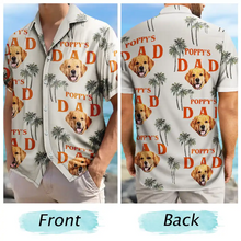 Load image into Gallery viewer, “For the Best Dog Dad Ever!” - Custom Photo Personalized Hawaiian Shirt - Gift for Dog Lovers, Pet Dads, and Special Occasions Hawaiian Shirt PopCulturePrints
