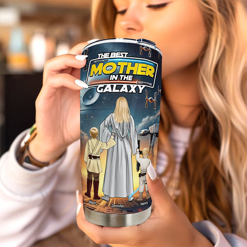The Best Mother in the Galaxy - Personalized Tumbler for Mom Tumbler Cup PopCulturePrints