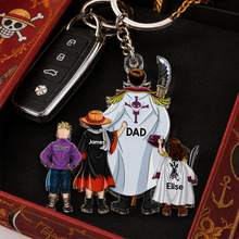 Load image into Gallery viewer, “Dad, You're Our Hero” - Custom Keychain, Gift for Dad, Grandpa, and Every Special Father Keychains PopCulturePrints
