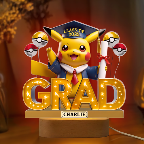 Celebrate Your Achievement - Graduation LED Light with Oval Base - Personalized Gifts for Graduates Led Night Light PopCulturePrints