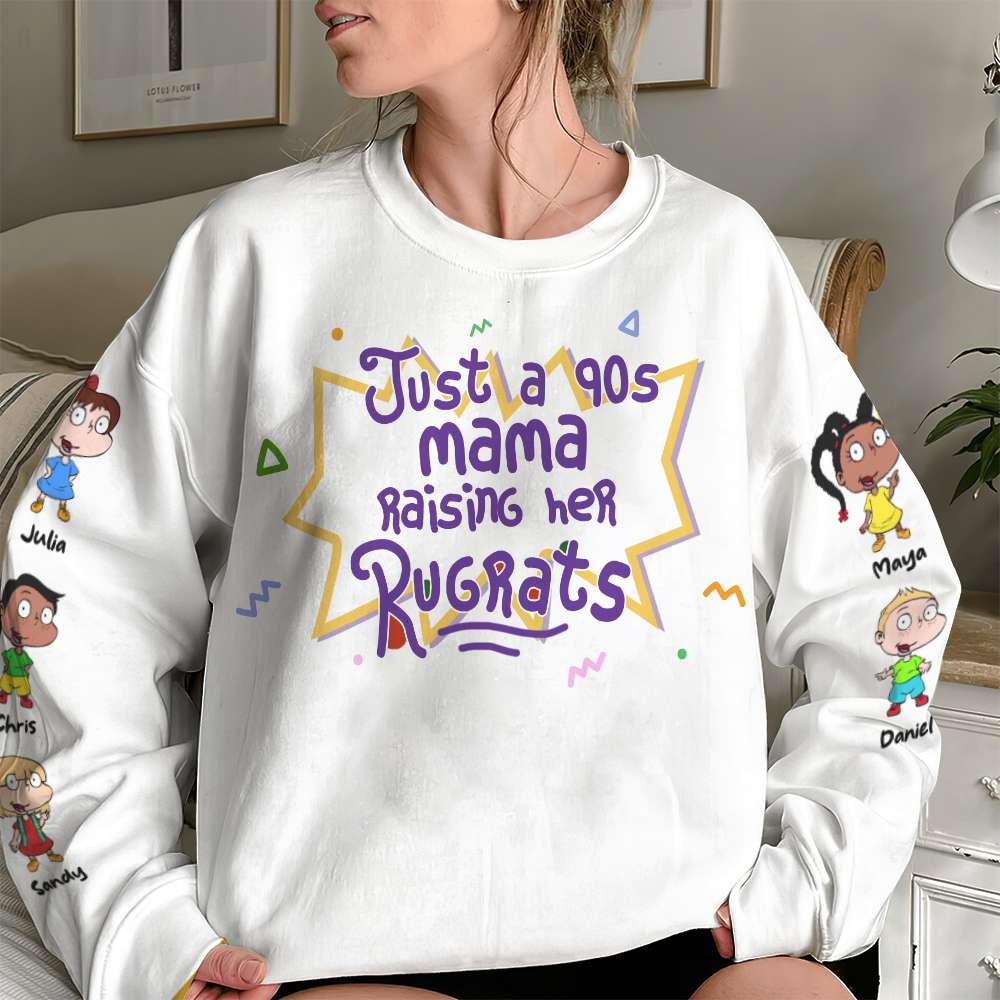 Custom 90s Mom 3D Sweatshirt - Cartoon Tribute AOP Products PopCulturePrints