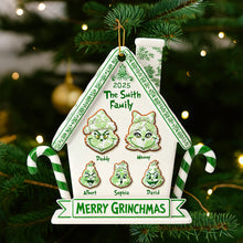 Load image into Gallery viewer, Merry Grinchmas Family Ornament - Personalized Gifts for Loved Ones Ornament PopCulturePrints
