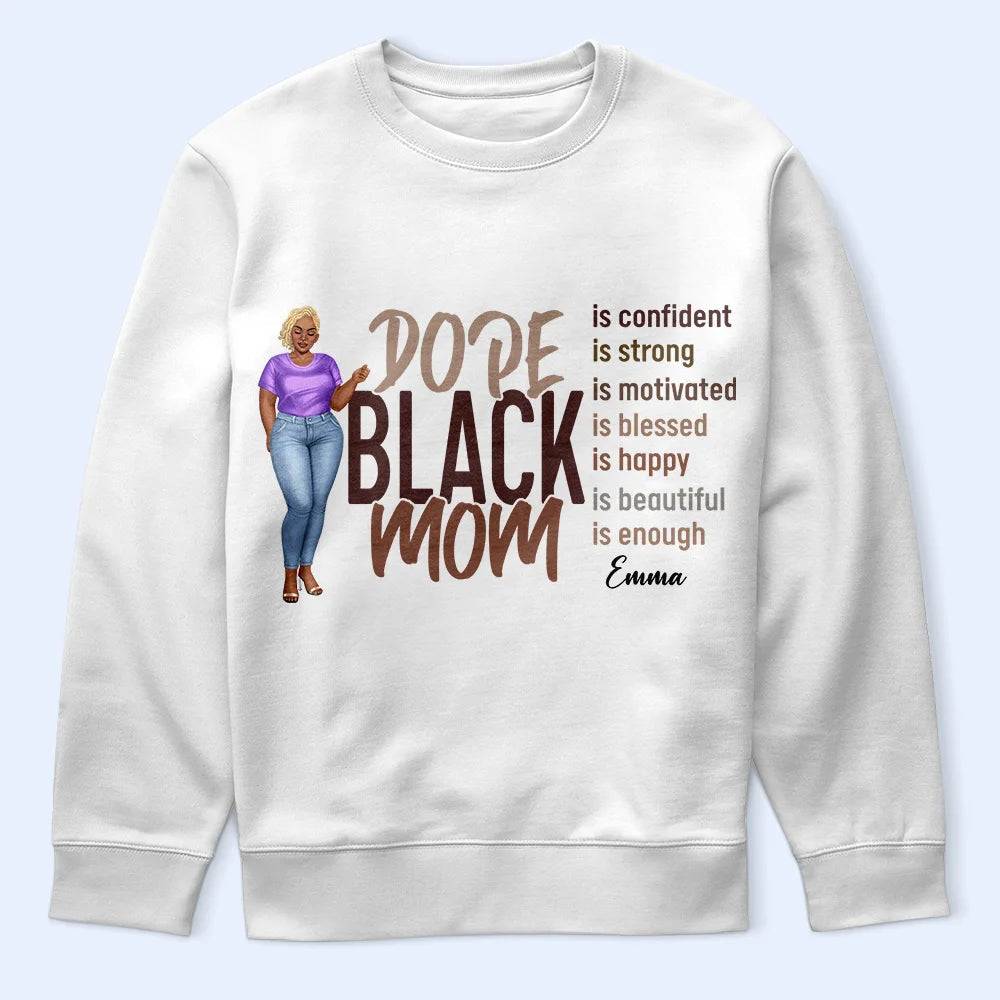 Dope Black Mom - Personalized T-Shirt | Celebrate Strong Moms T-shirt PopCulturePrints
