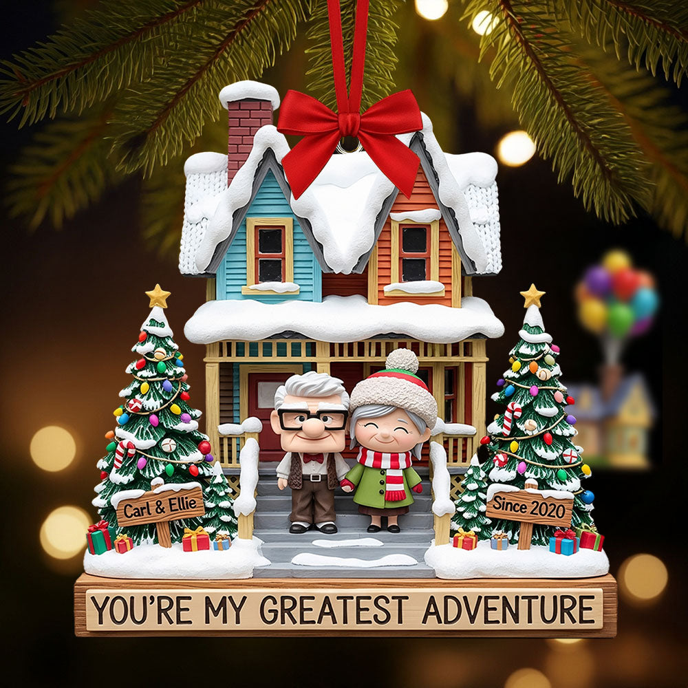 You're My Greatest Adventure - Personalized Old Couple Ornament Ornament PopCulturePrints