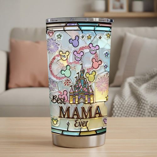 Best Mama Ever Tumbler - Personalized Gift for Mom & Grandma Tumbler Cup PopCulturePrints