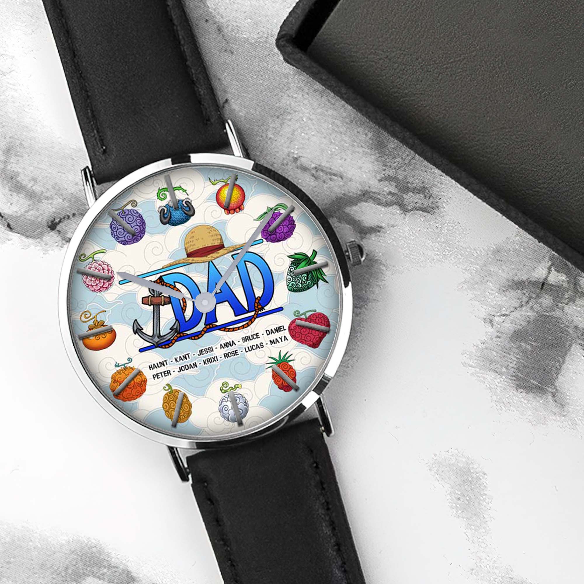 “Celebrate Father's Love” - Power Fruit Quartz Watch - Personalized Gift for Dad & Grandpa Quartz Watch PopCulturePrints