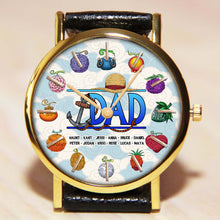 Load image into Gallery viewer, “Celebrate Father&#39;s Love” - Power Fruit Quartz Watch - Personalized Gift for Dad &amp; Grandpa Quartz Watch PopCulturePrints
