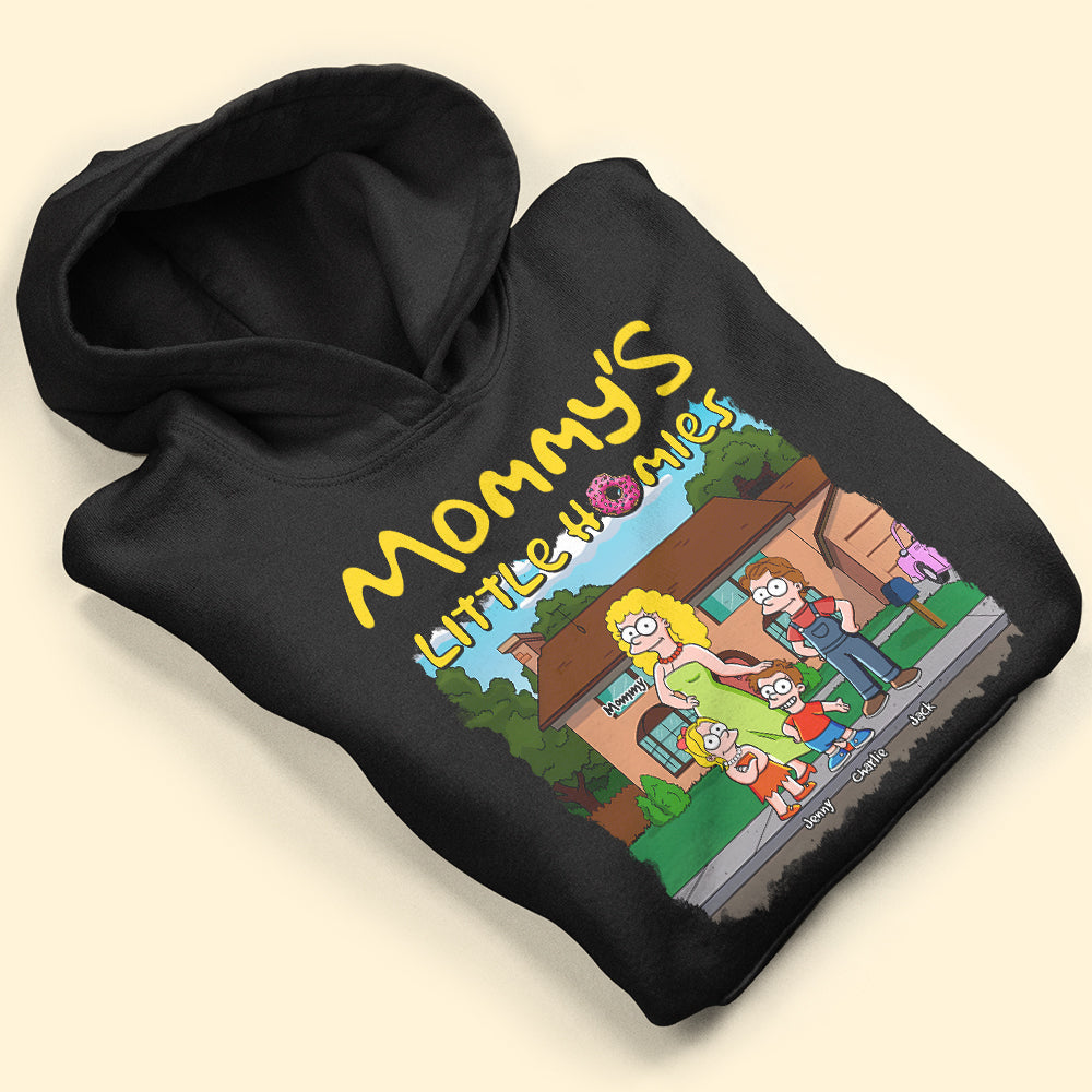 Mommy's Little Homies - Personalized Mom Shirt - Perfect Gift for Mom and Grandma Shirts PopCulturePrints