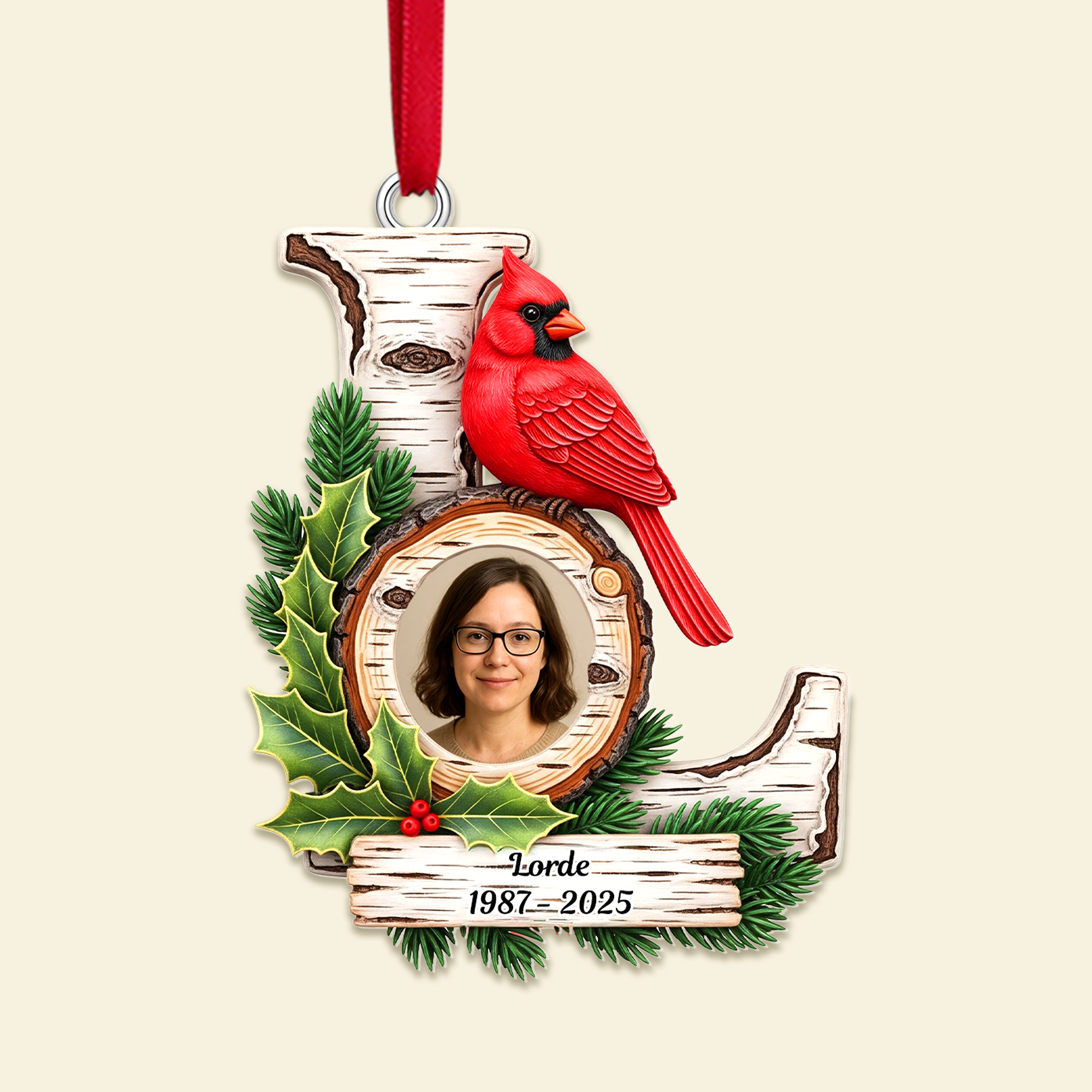 Cherished Memories with Cardinal Ornaments - Personalized Christmas Gift for Loved Ones Ornament PopCulturePrints