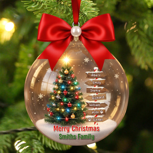 Family Tree Christmas Ornament – A Heartwarming Personalized Gift for Family Ornament PopCulturePrints