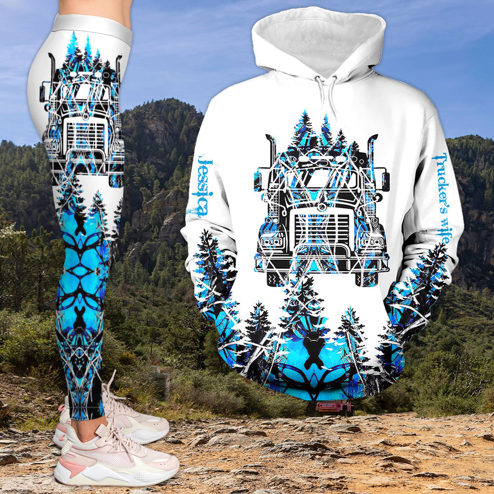 Customizable Trucker's Wife Hoodie & Leggings Set