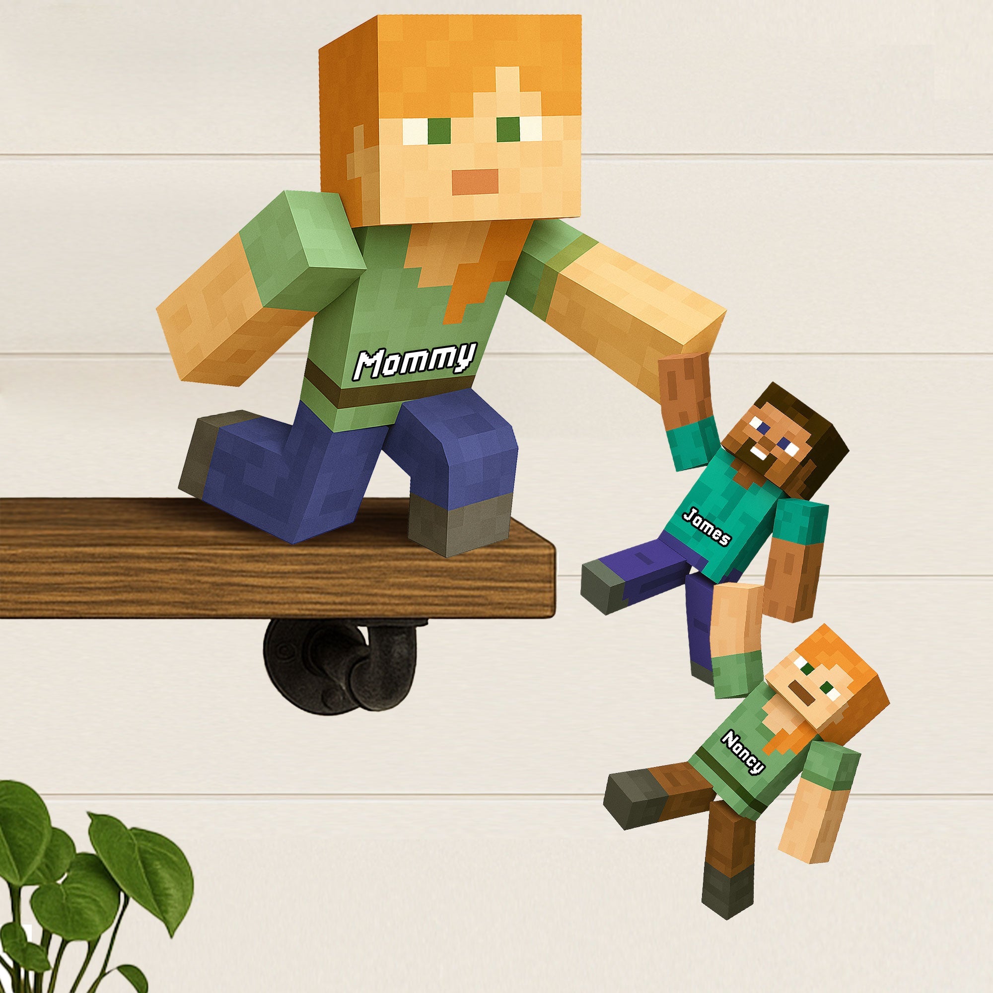 “Every Mom is a Hero!” - Pixel Mom Plaque, Personalized Gift for Mom, Grandma, and More Shaped Plaques PopCulturePrints