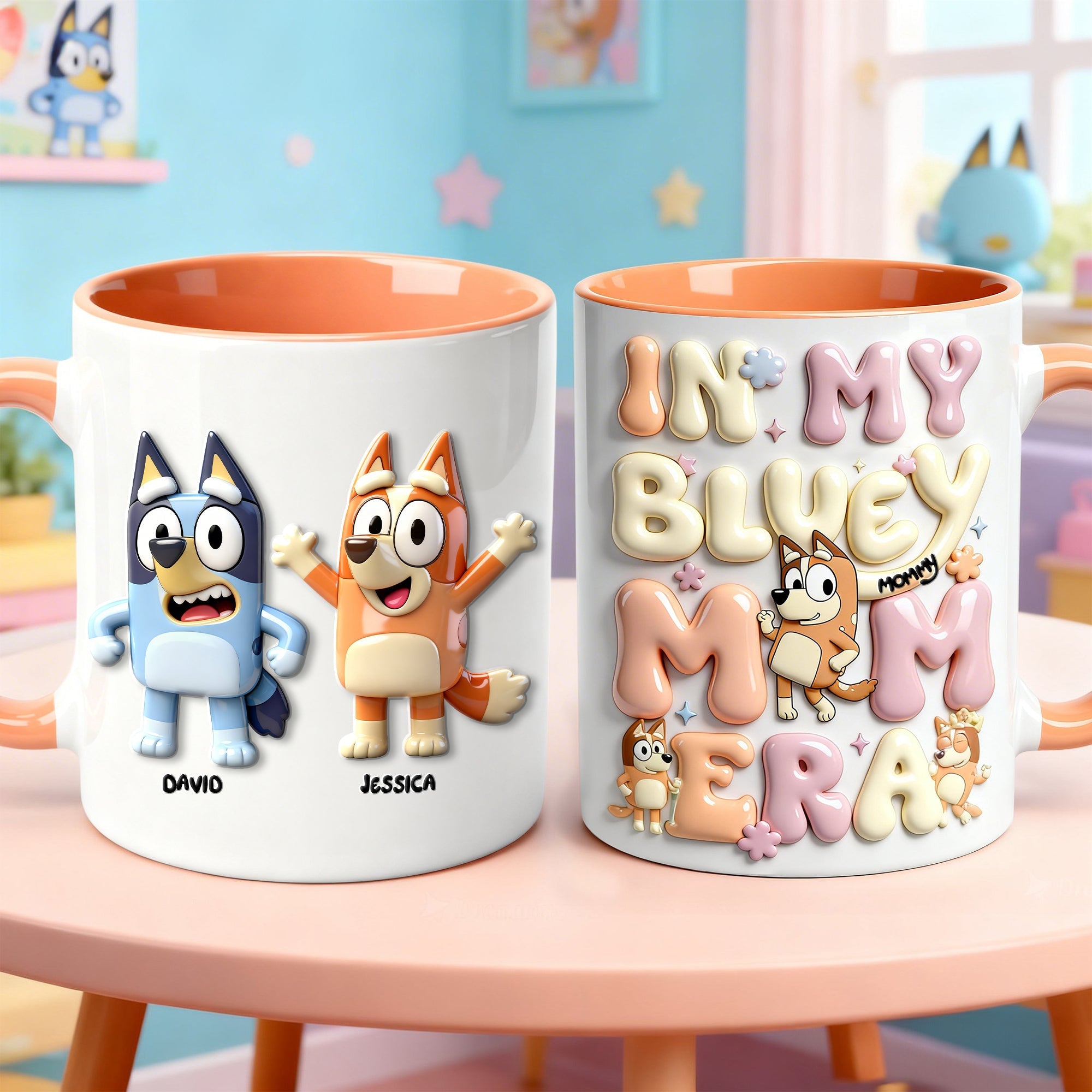 In My Bluey Mom Era - Personalized Mug for Moms and Grandmas Coffee Mug PopCulturePrints